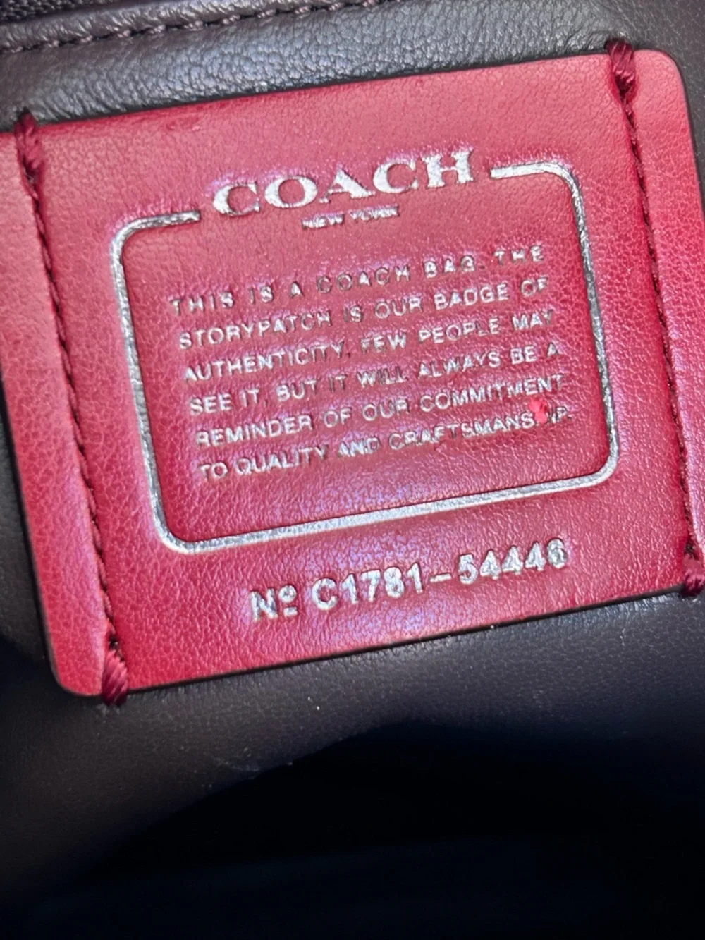 COACH Glove-tanned Leather Mae Nomad Crossbody/Hobo
'Cherry' Red - Picture 13 of 17